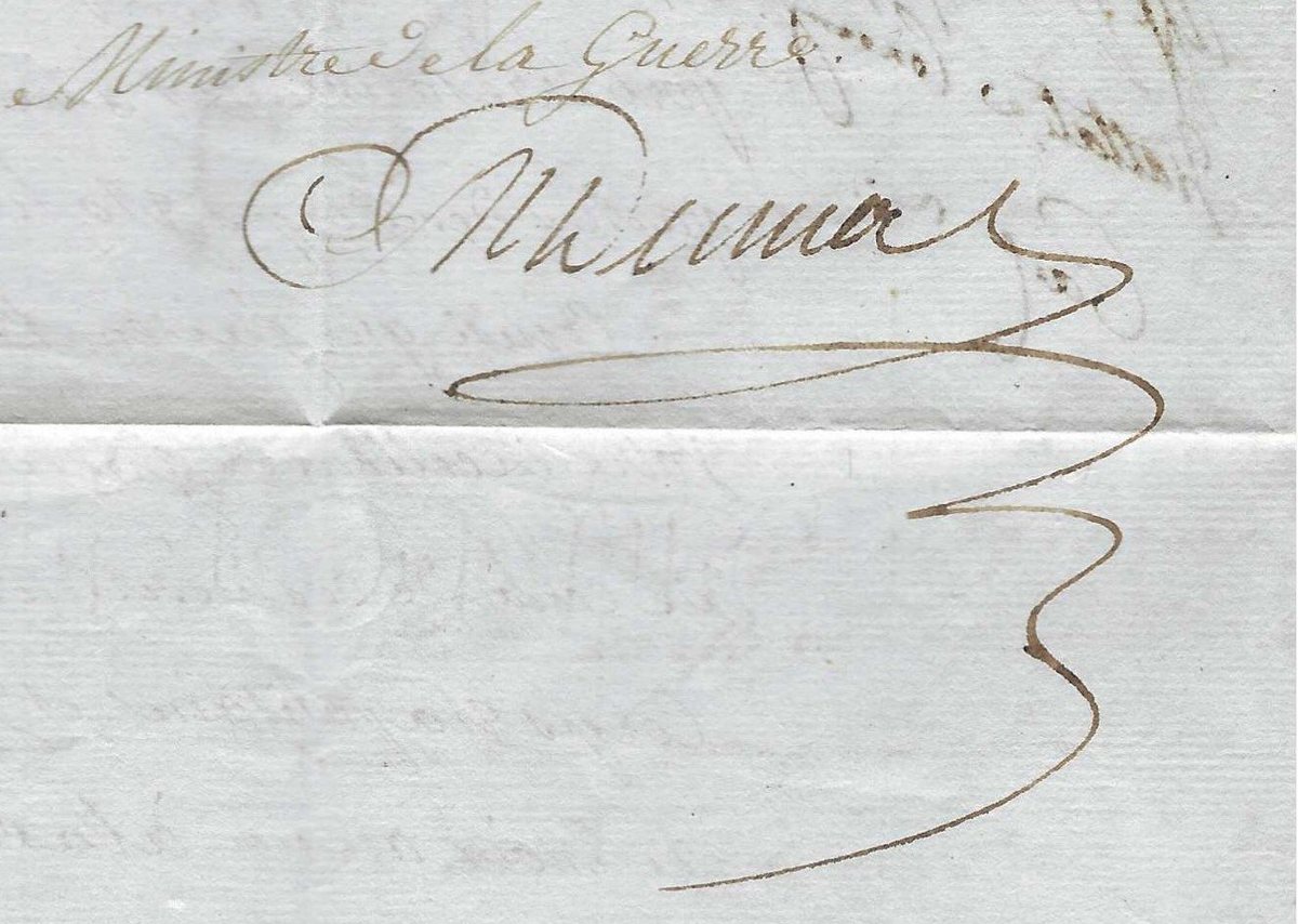 A large handwritten signature on a letter sent from Naples to Milan in 1806.